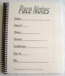 Ben Atkinson pace note books
