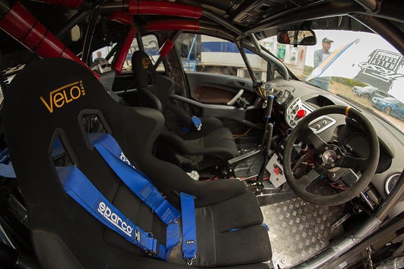 Ford Fiesta rally car interior