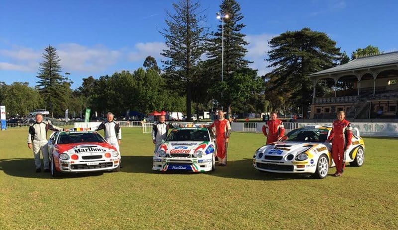 Toyota rally cars at the Adelaide Rally