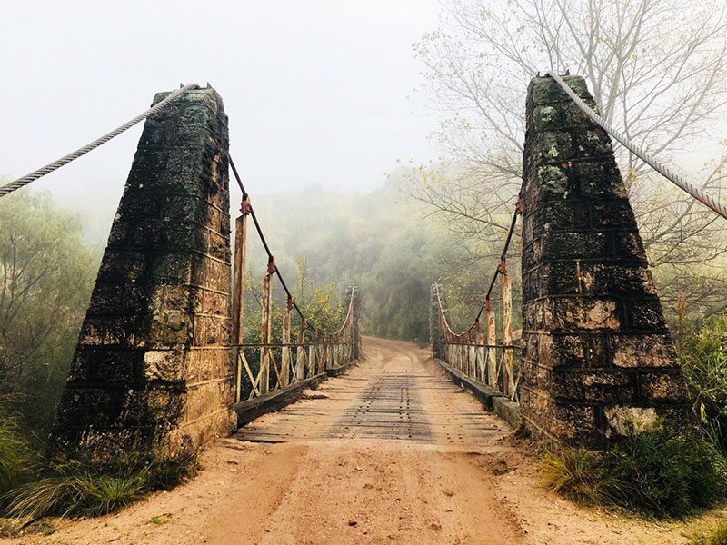 One of the famous bridges on Rally Argentina's El Condor stage.