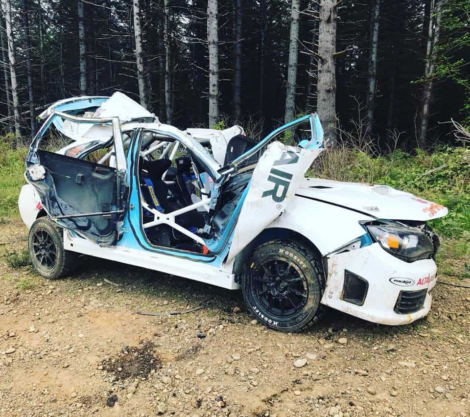James Rimmer crashed Subaru