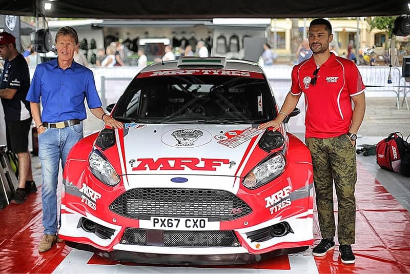 M-Sport's Malcolm Wilson and MRF driver Gaurav Gill. Photo: Martin Holmes Rallying
