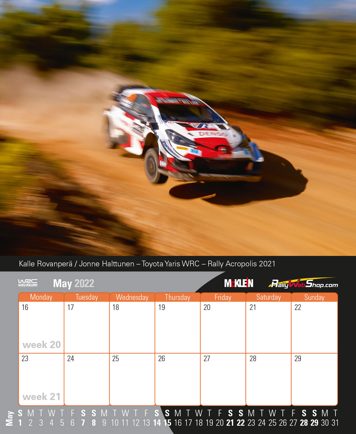 History meets the Present Desktop Rally Calendar 2022 